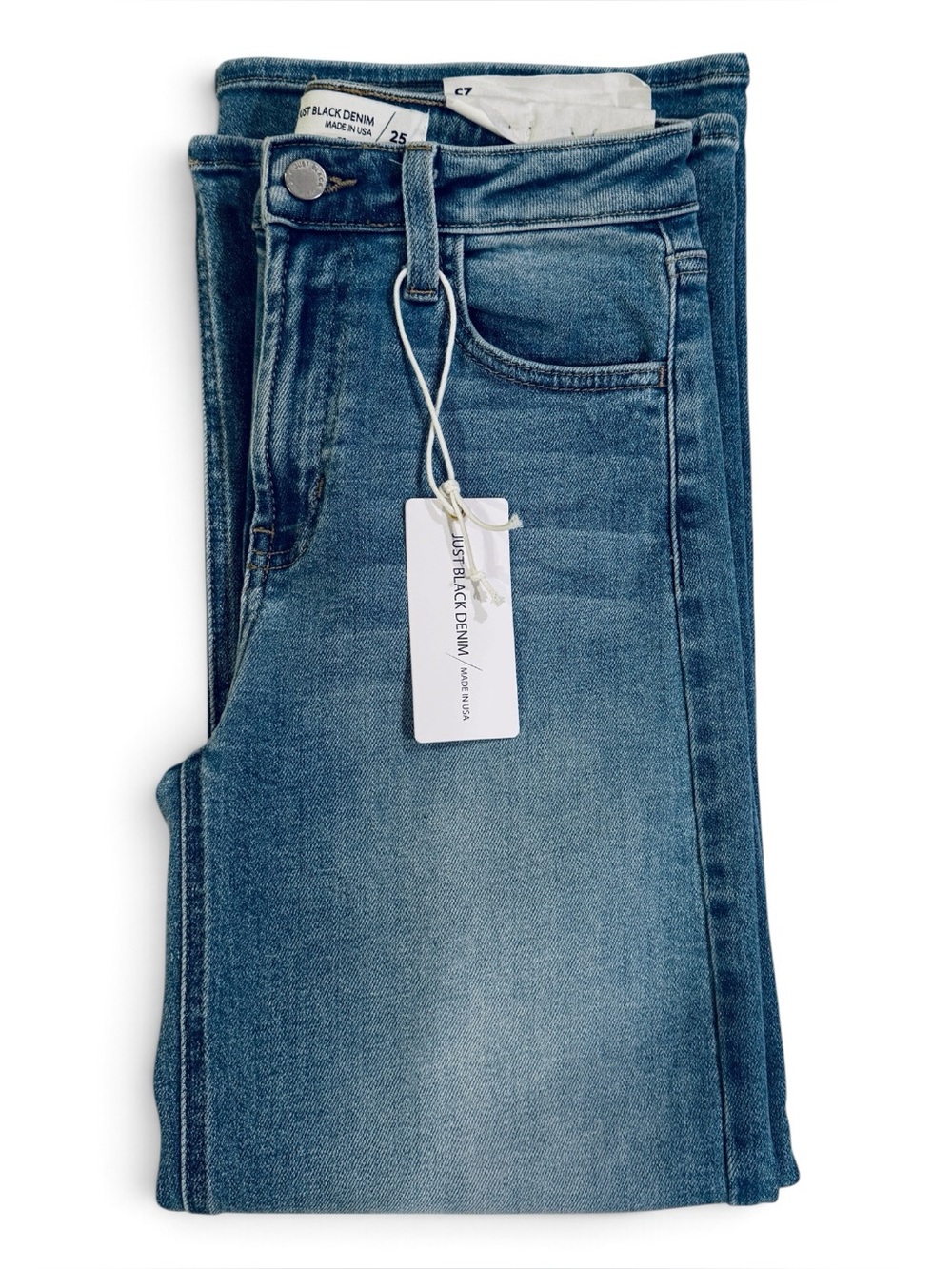 Just Black Denim High Rise Wide Leg in Mid Blue size 25 - Picture 8 of 9